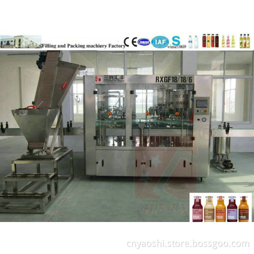 Glass Bottle Juice Filling Plant/Fresh Squeezed Juice Filling Machine (3 in 1)